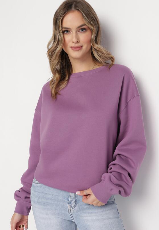 Jasnofioletowa Ocieplana Bluza Oversize Lhea 4