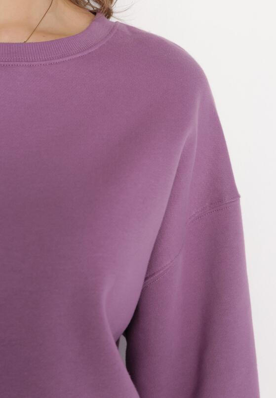 Jasnofioletowa Ocieplana Bluza Oversize Lhea 5