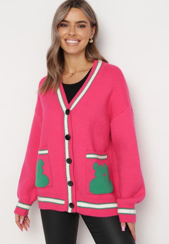 Cardigan Fucsia 2