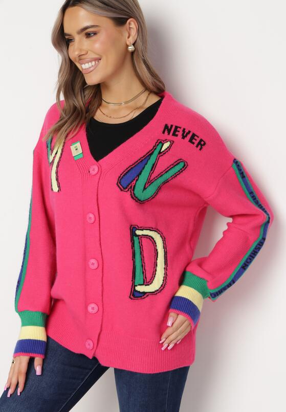Cardigan Fucsia 2