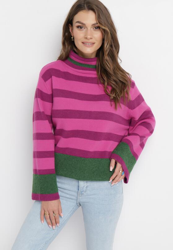 Pulover pe gât Fucsia 2