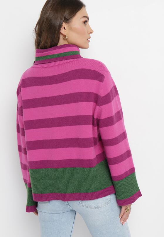 Pulover pe gât Fucsia 3