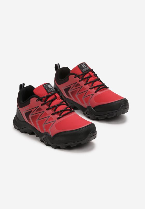 Czerwono-Czarne Sznurowane Buty Trekkingowe Do Kostki Trivilla 2
