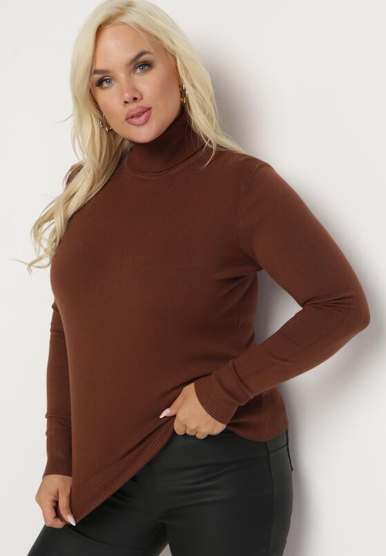 Brązowy Sweter z Golfem Sazerna 4
