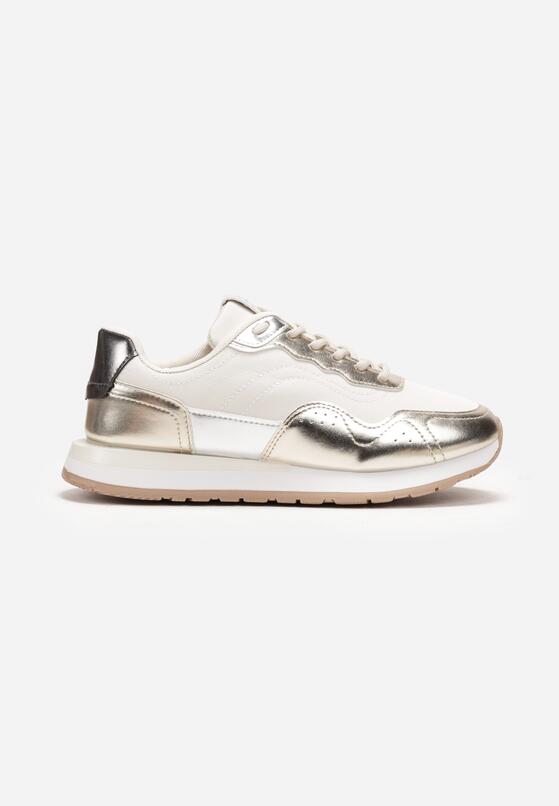 Złote Sneakersy na Piankowej Podeszwie Dejana 3