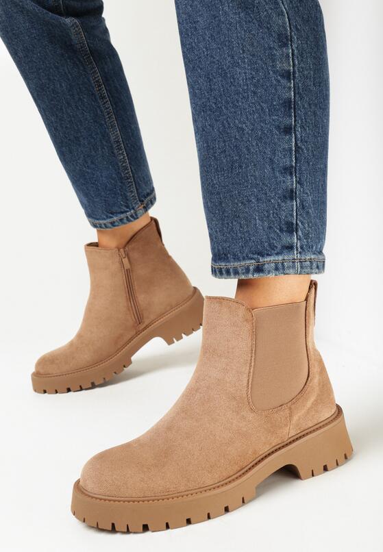 Brązowe Botki Sztyblety z Protektorem Lasmina 2