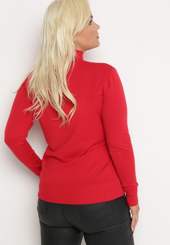 Czerwony Sweter z Golfem Erimessa 3