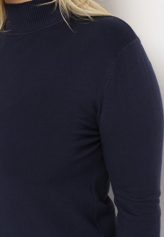 Granatowy Sweter z Golfem Erimessa 5