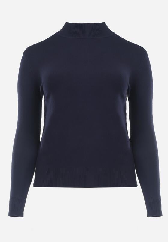 Granatowy Sweter z Golfem Erimessa 6