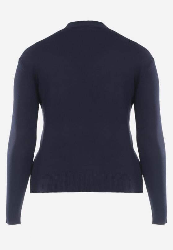 Granatowy Sweter z Golfem Erimessa 7