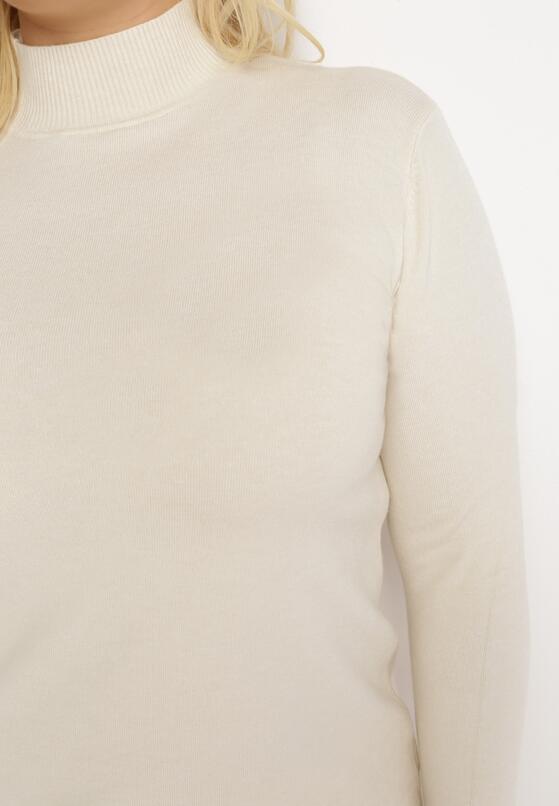 Jasnobeżowy Sweter z Golfem Erimessa 5