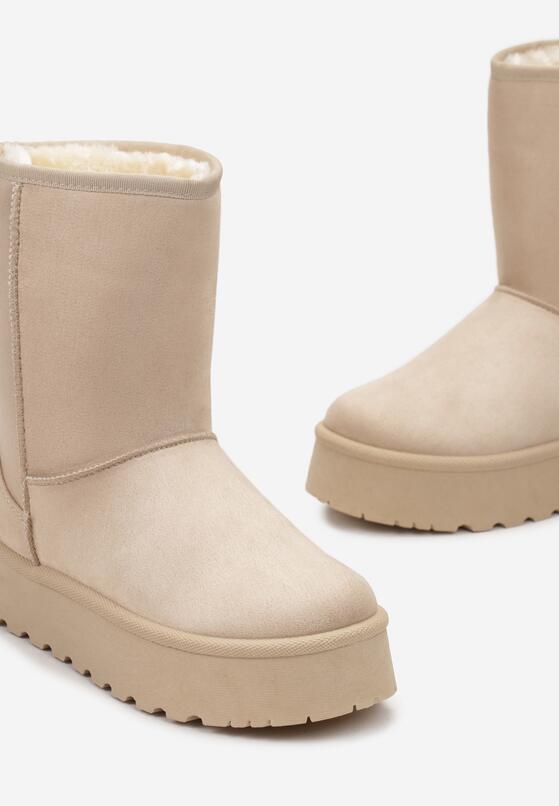 Jasnobeżowe Śniegowce na Platformie Borvale 5