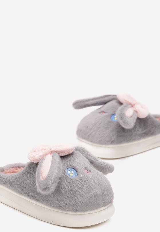Szare Kapcie z Futerka z Uszkami Eberra 1