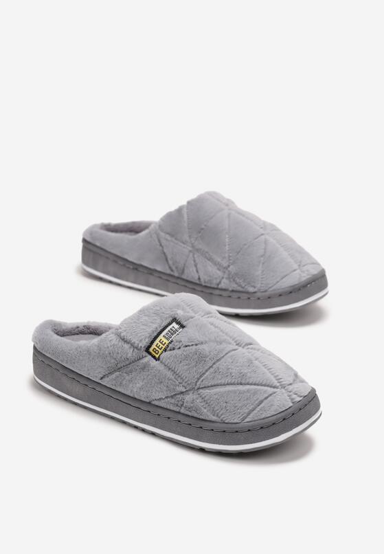 Szare Kapcie z Futerkiem Agellka 2