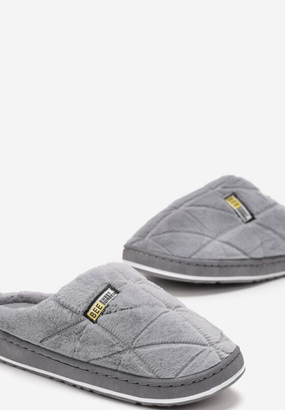 Szare Kapcie z Futerkiem Agellka 3