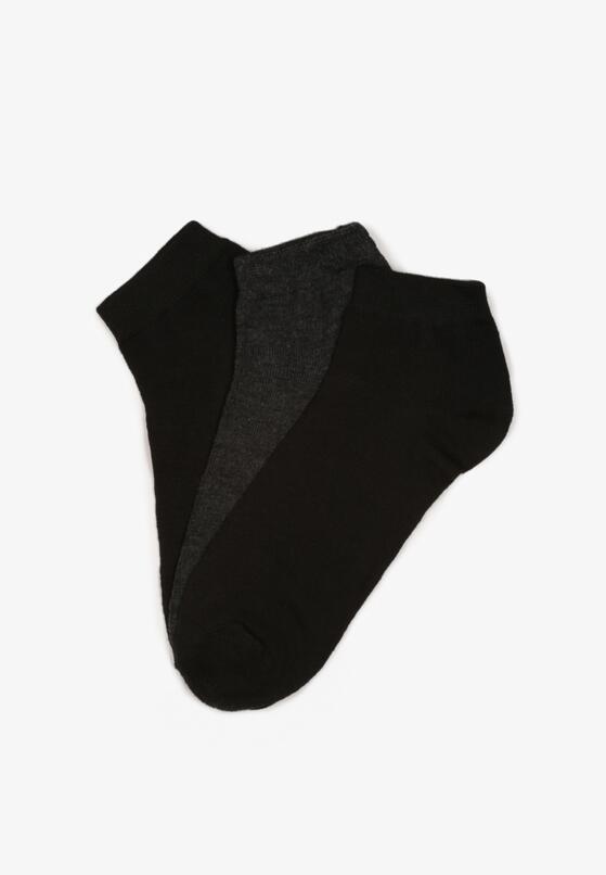 Czarno-Szare 3-pack Skarpety do Kostki z Elastycznej Bawełny Seolna 2