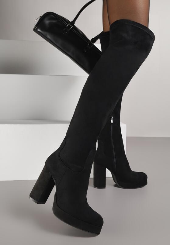 Czarne Kozaki za Kolano na Słupku Oderia 1