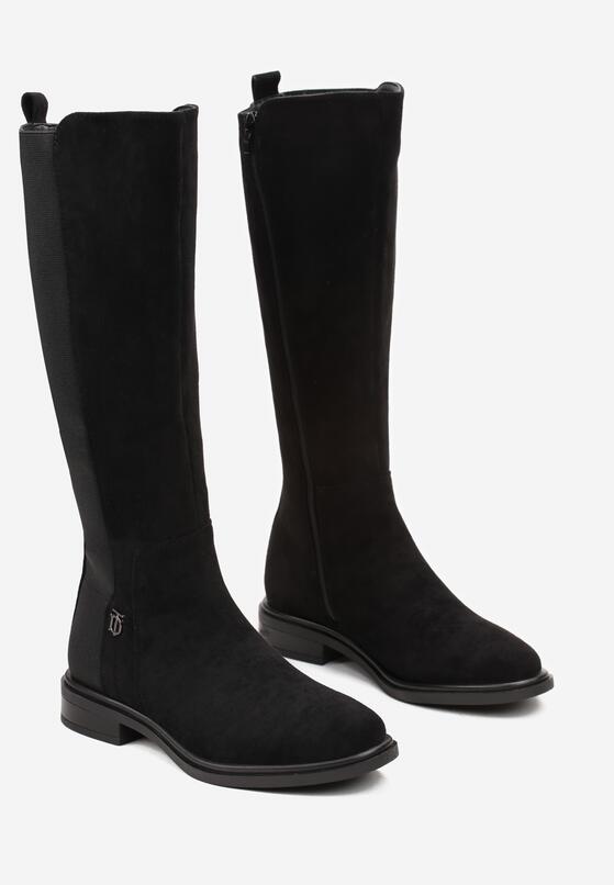 Fekete Lapossarkú csizma 4