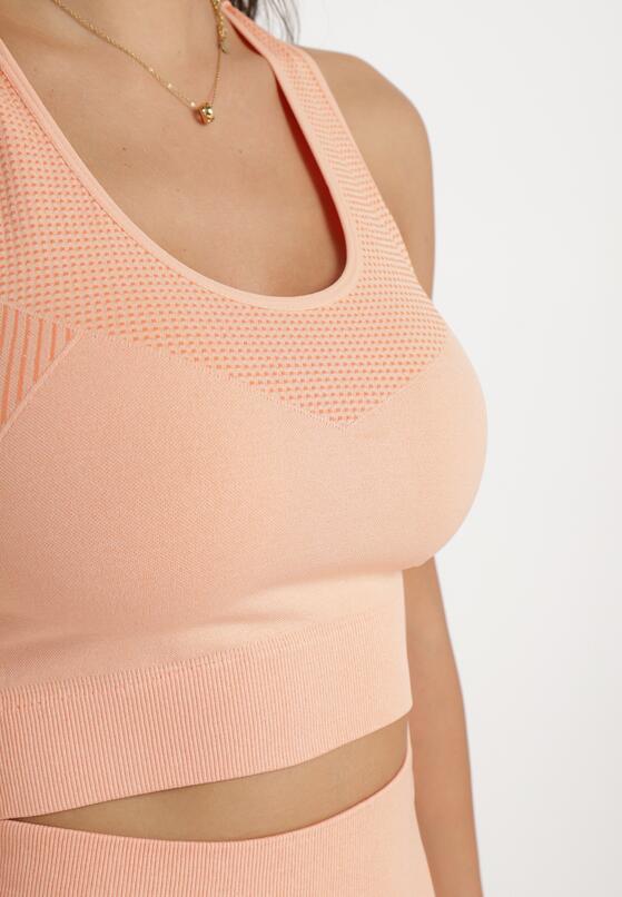 Pomarańczowy 3-częściowy Komplet Sportowy Bluza Top i Legginsy Oviona 5