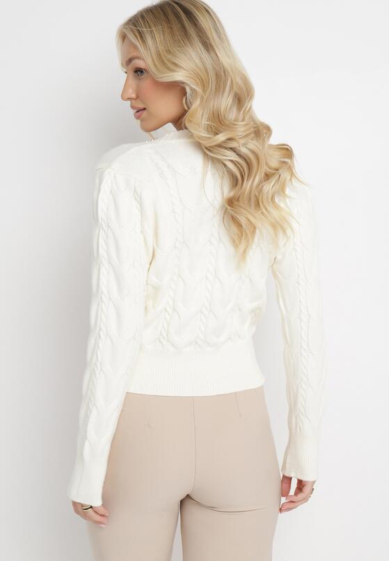 Cardigan Alb 3