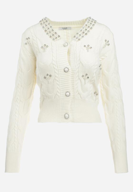 Cardigan Alb 6