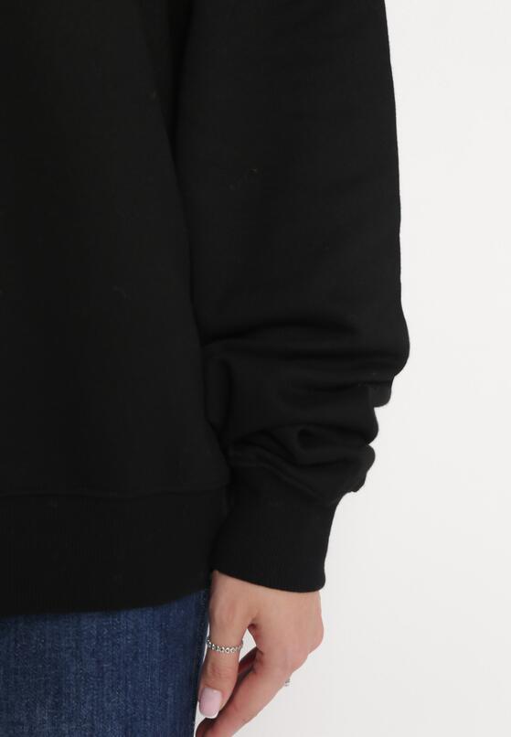 Czarna Ocieplana Bluza Oversize Lhea 5