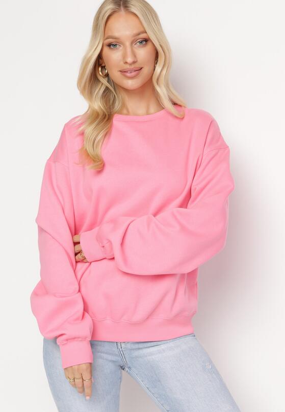 Różowa Ocieplana Bluza Oversize Lhea 2