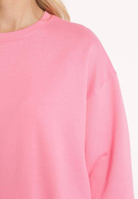 Różowa Ocieplana Bluza Oversize Lhea 5