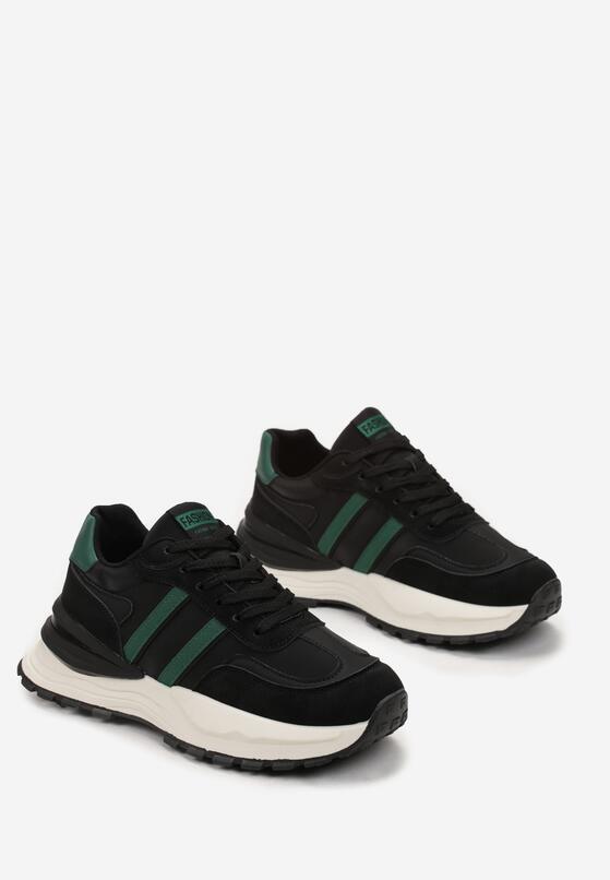 Sneakers Negru cu verde 4