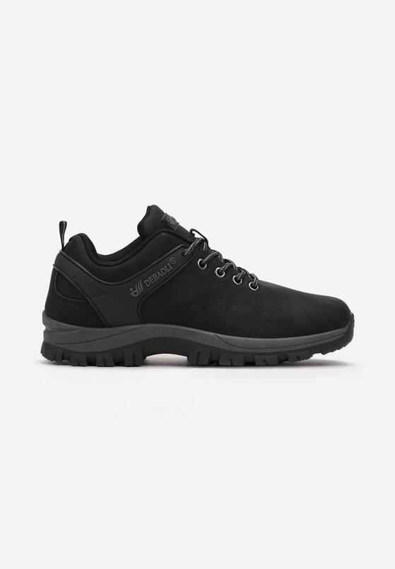 Czarne Buty Trekkingowe z Krótką Sznurowaną Cholewką Apodite 1