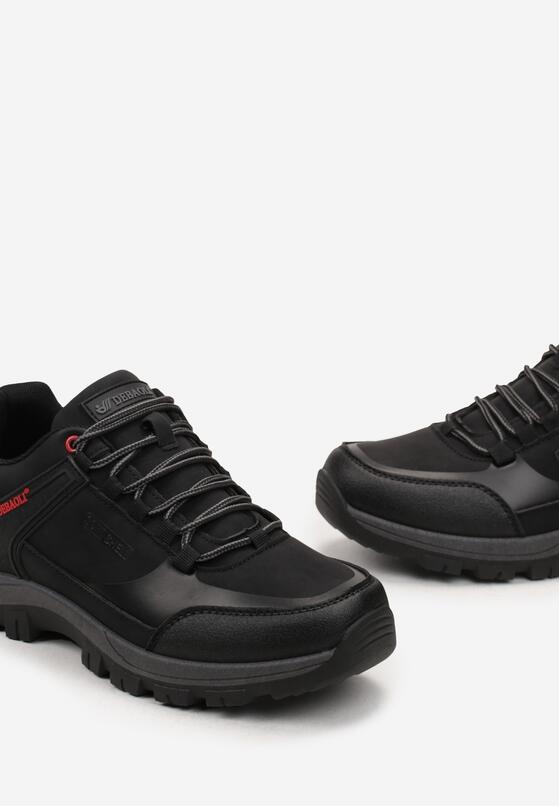 Czarne Buty Trekkingowe za Kostkę z Wycięciami Raisah 3