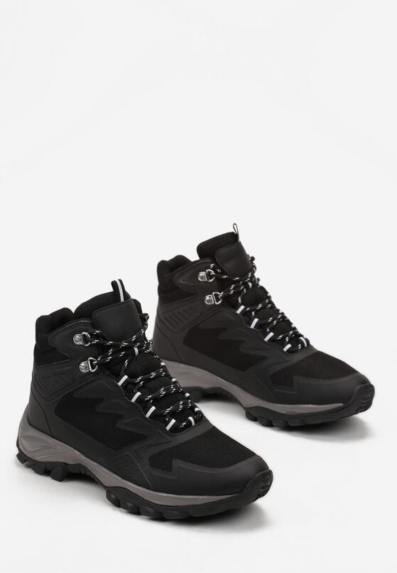 Czarne Sznurowane Botki z Protektorem Anitrite 2