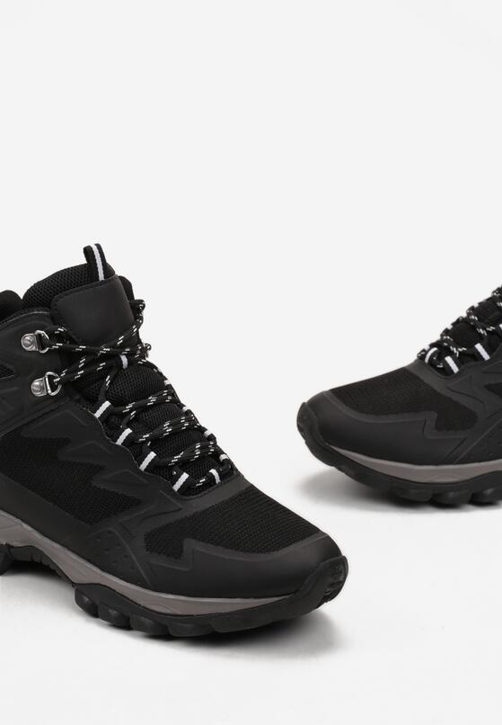 Czarne Sznurowane Botki z Protektorem Anitrite 3