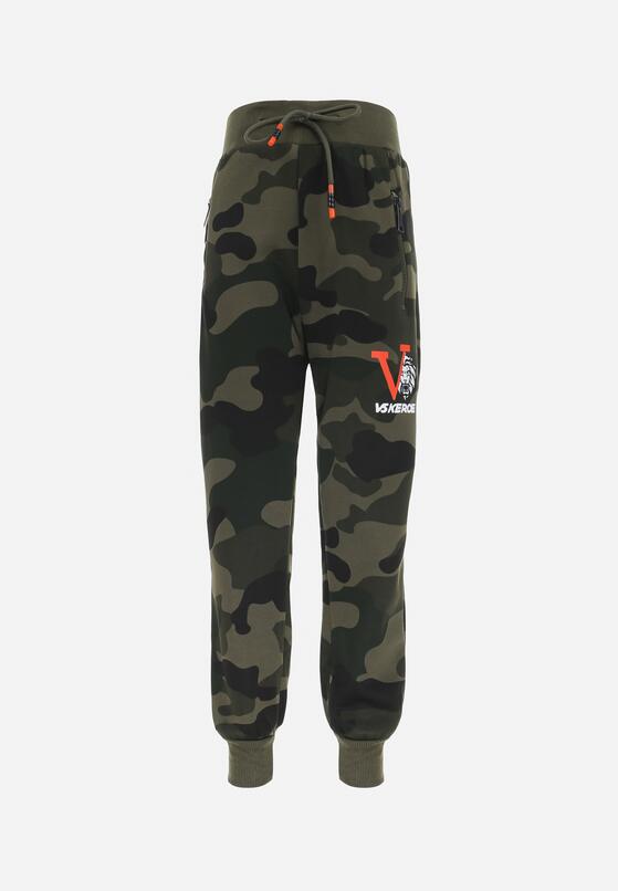 Pantaloni Verde cu portocaliu 1