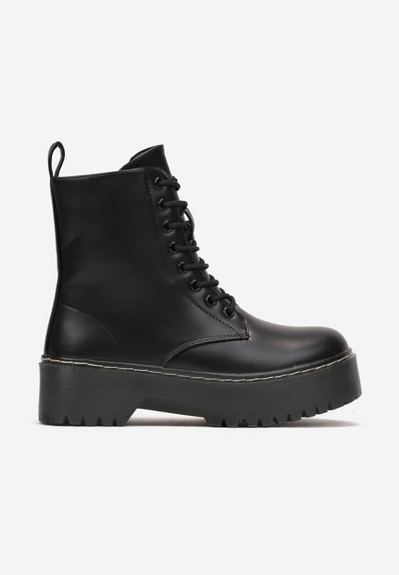 Czarne Botki Workery na Platformie Phorique 3