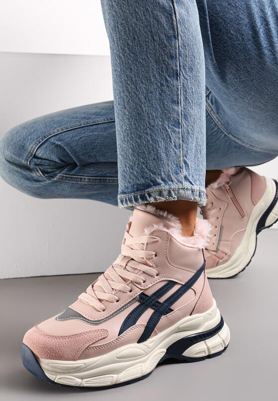 Różowe Sneakersy za Kostkę na Platformie Eloriane 2