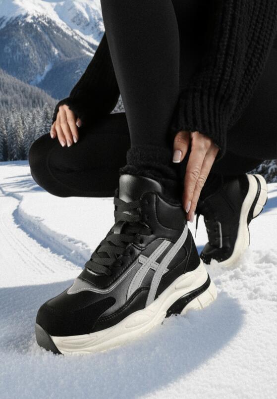 Czarne Sneakersy za Kostkę na Platformie Eloriane 1