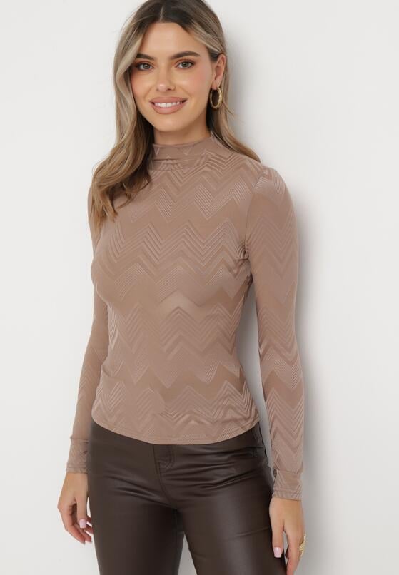 Brązowa Bluzka z Półgolfem Dustana 2