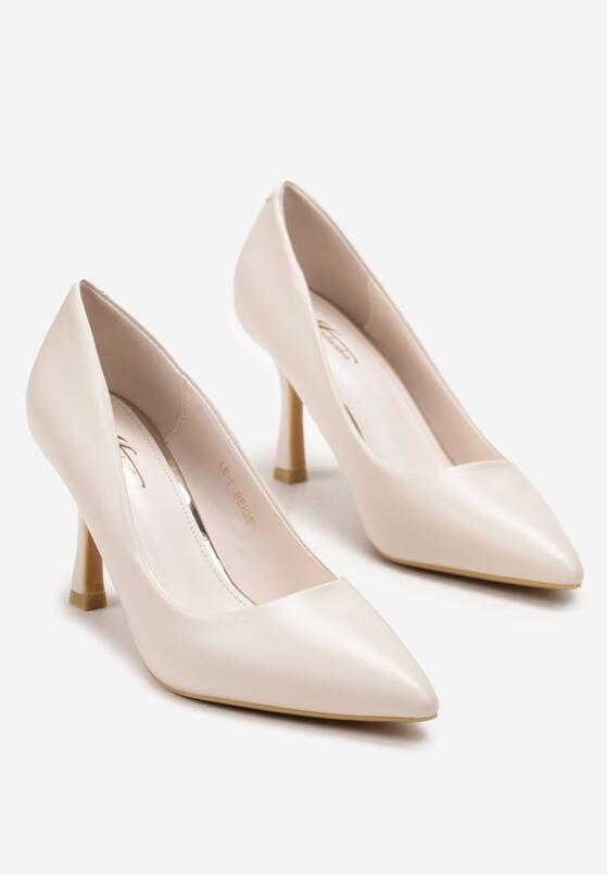 Pantofi stiletto Bej 4