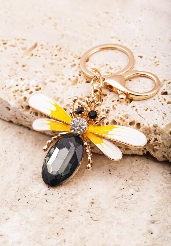 Breloc Galben cu alb 2