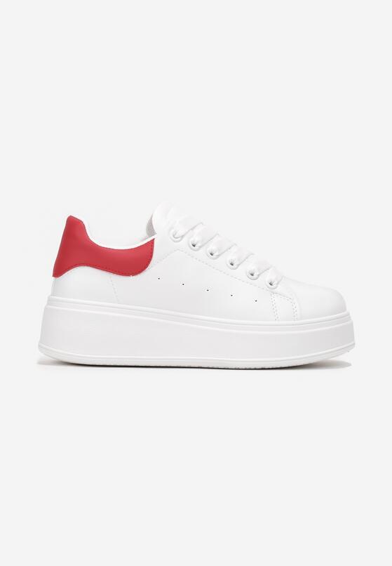 Biało-Czerwone Sneakersy na Platformie Blari 3