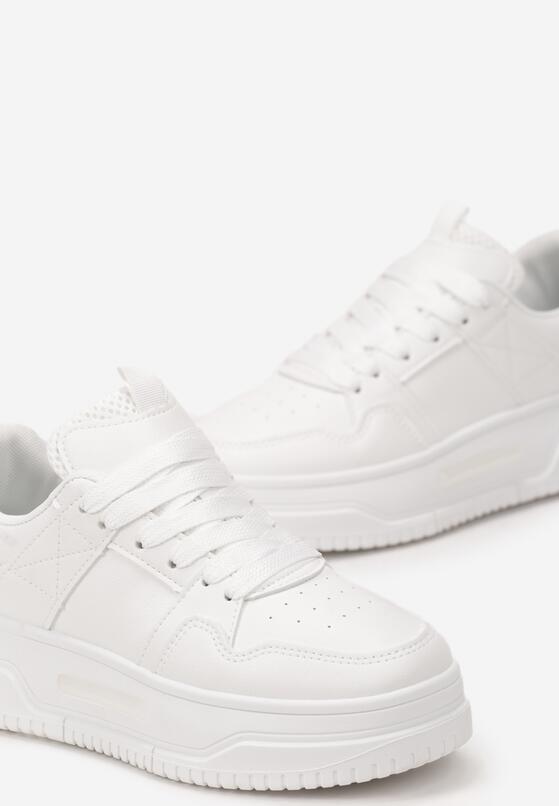 Białe Sneakersy na Grubej Podeszwie Dafinia 5