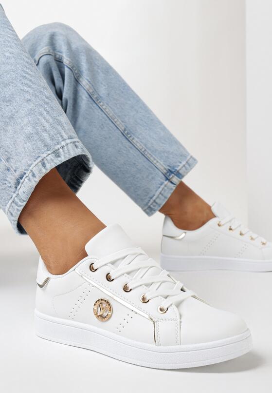 Sneakers Alb cu auriu 2