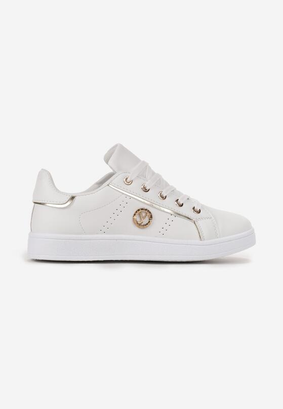 Sneakers Alb cu auriu 3