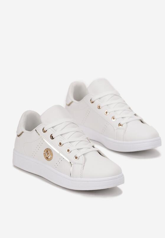 Sneakers Alb cu auriu 4