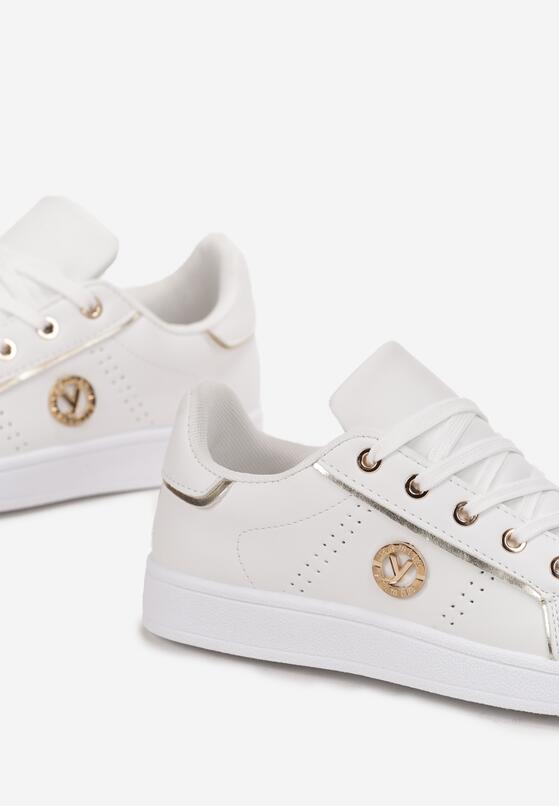 Sneakers Alb cu auriu 5