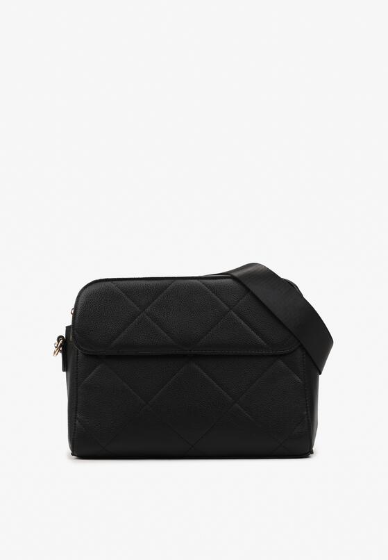 Czarna Mała Torebka na Ramię z Paskiem Mistris 1