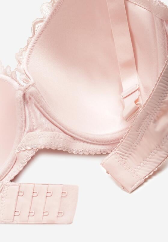 Różowy Koronkowy Biustonosz z Usztywnieniem Jophine 6
