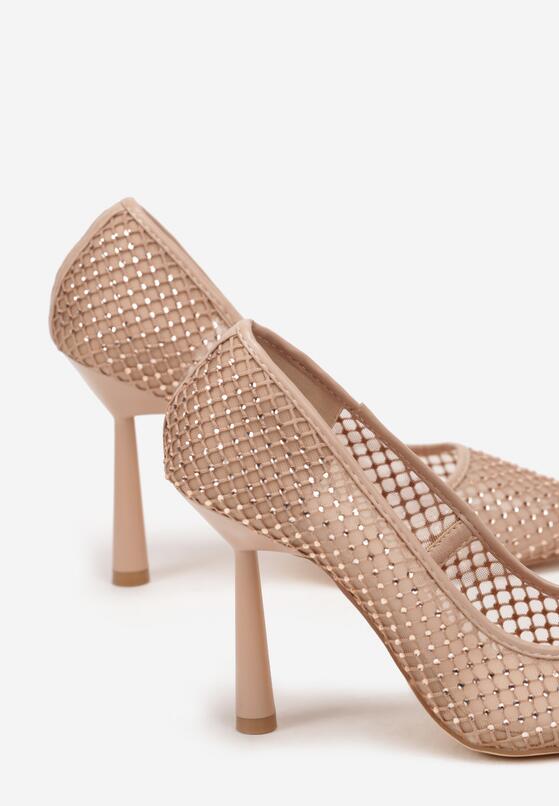 Pantofi stiletto Culoarea șampaniei 5
