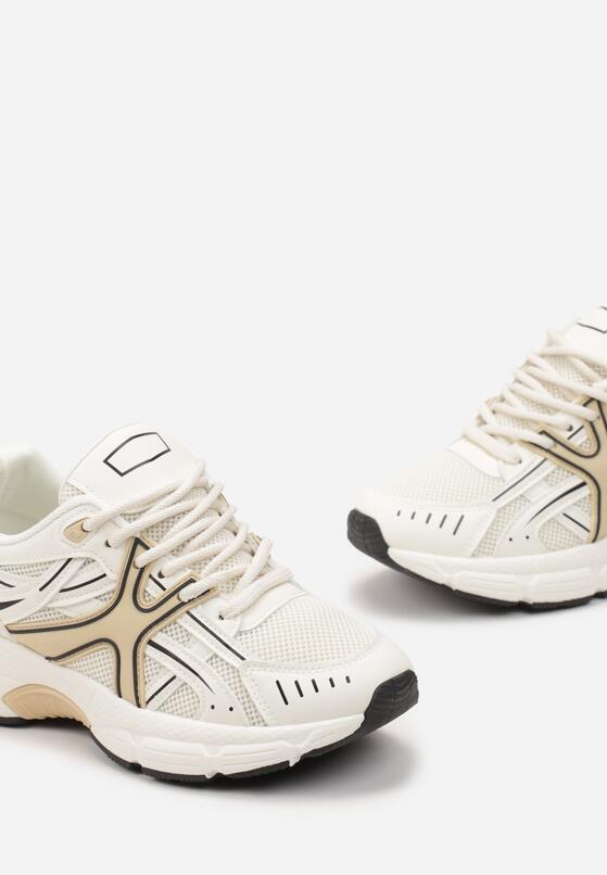Beżowe Sneakersy na Grubej Podeszwie Cloudia 5